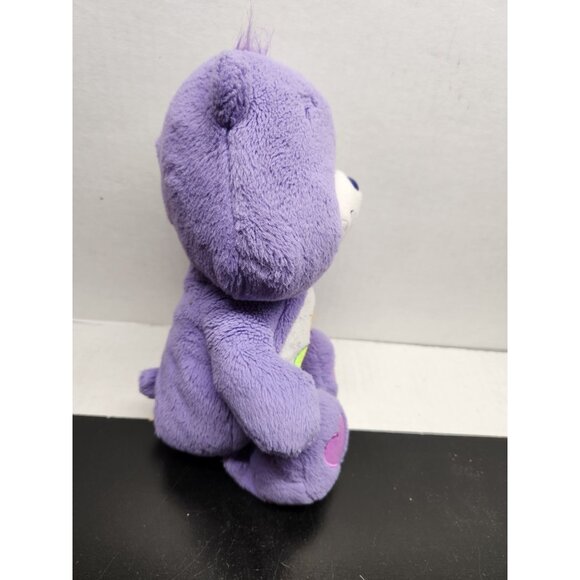 Care Bears Plush Harmony Bear Purple Stuffed Bear 8" Smiling Flower By Hasbro - Picture 5 of 9